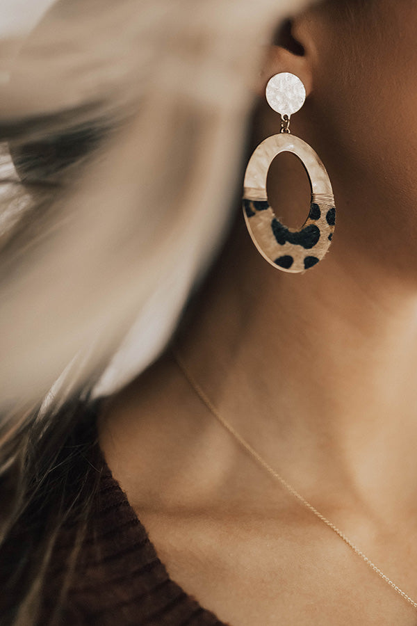 Hollywood Haute Spot Earrings In Leopard Image - 2