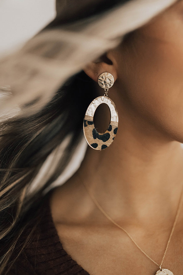 Hollywood Haute Spot Earrings In Leopard Image - 1
