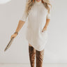 Champagne In The City Tunic Sweater in Cream Image - 1
