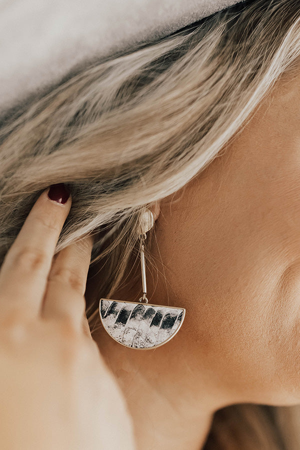Wine In The City Snake Print Earrings Image - 2