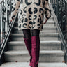 The London Faux Suede Over The Knee Boot in Merlot Image - 1