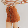 Squad Goals Button Up Skirt in Rust Image - 1