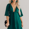 Poppin' Champagne Dress In Hunter Green Image - 1