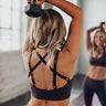 Strappy Sports Bra in Royal Plum Image - 1