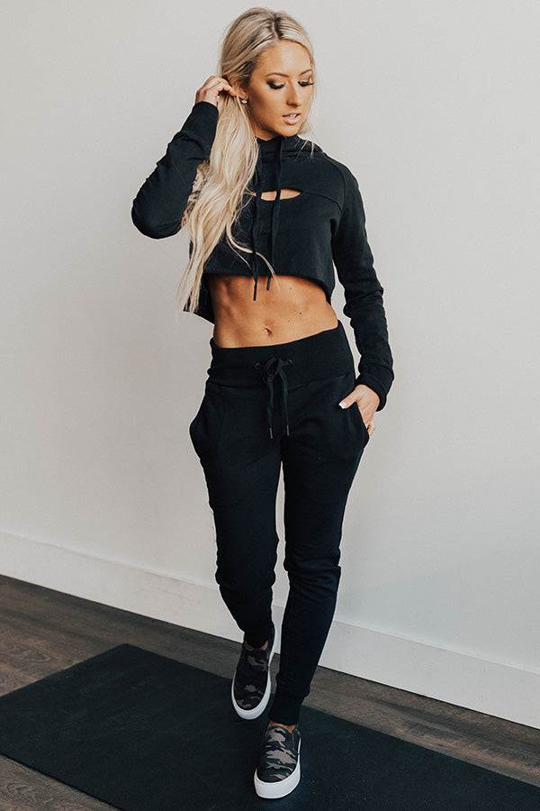 Espresso Please High Waist Jogger in Black