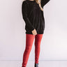 Street Style Tunic Sweater In Black Image - 1