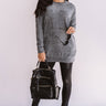Street Style Tunic Sweater In Charcoal Image - 1