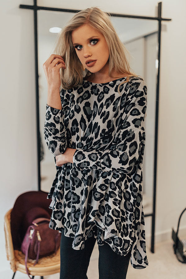 Beverly Hills Chic Leopard Shift Top