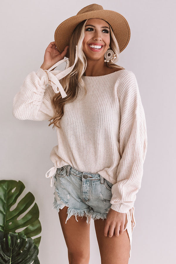 Brunch And Kisses Tie Sweater Image - 2