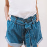 The Ellery High Waist Shorts In Medium Wash Image - 1