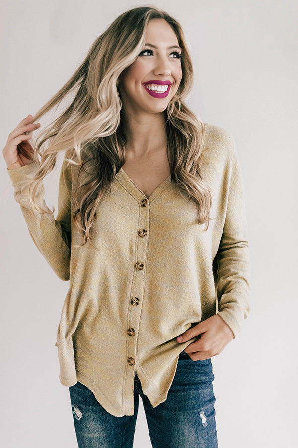 Seattle In Spring Shift Top in Mustard Image - 2