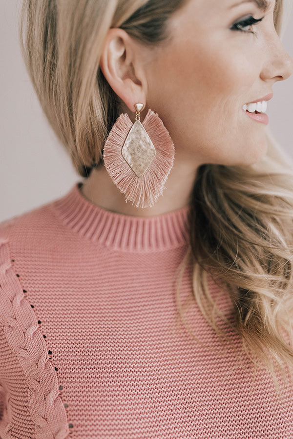 Cocktails On The Coast Earrings In Blush