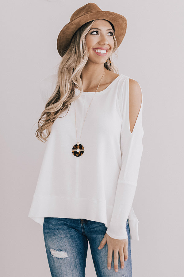 Bubbly And Brunch Shift Top in Ivory