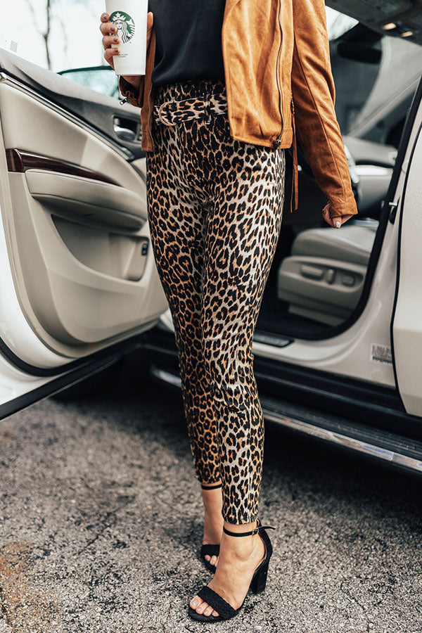 The Lilah High Waist Leopard Skinny