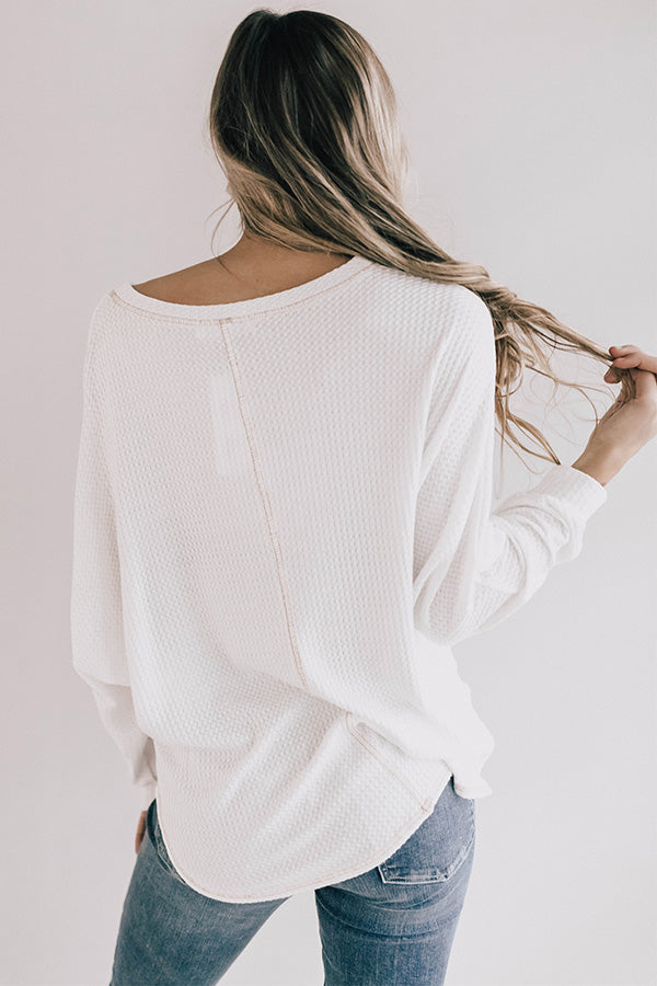 Sunshine And Sangria Waffle Knit Shift Top Image - 5