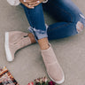 The Asher Perforated Bootie In Blush Image - 1
