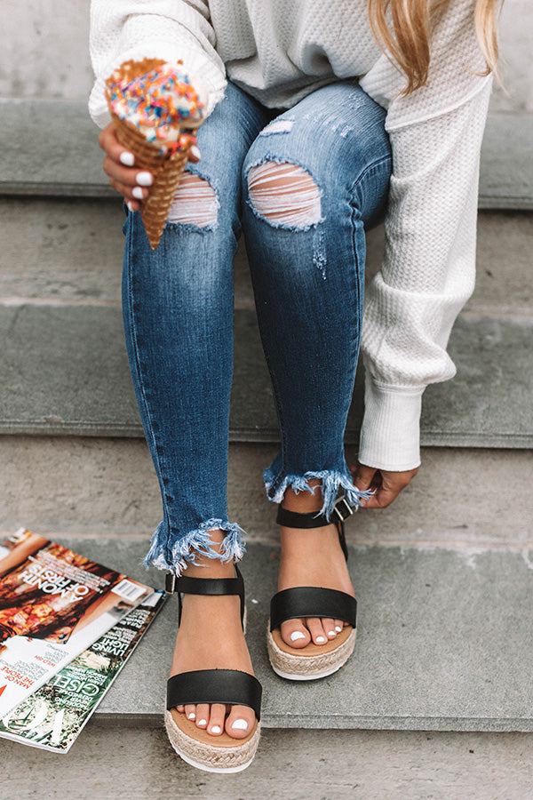 The Kaylee Espadrille in Black Image - 1