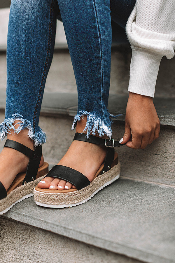 The Kaylee Espadrille in Black Image - 3