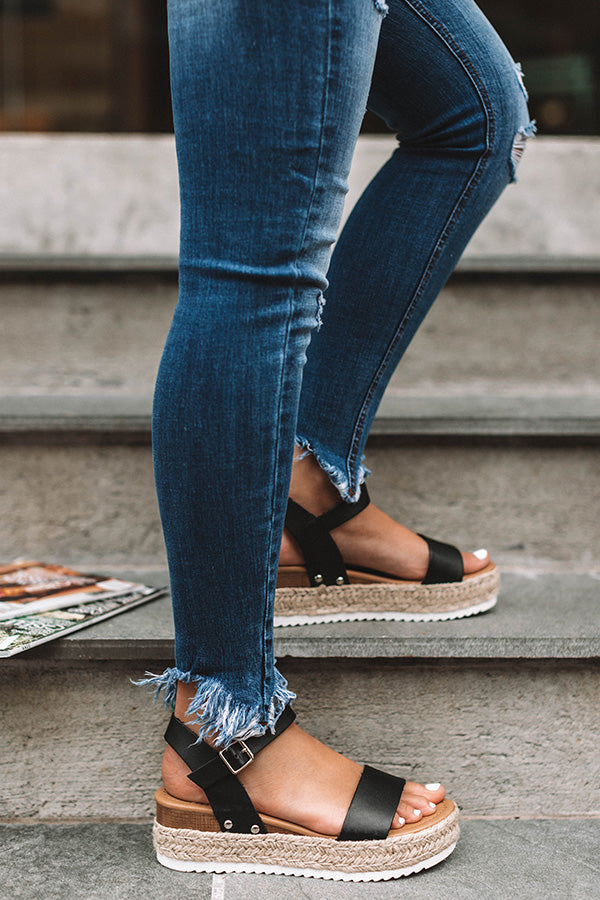 The Kaylee Espadrille in Black Image - 2