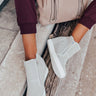 The Asher Perforated Bootie In Light Grey Image - 1