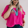 Parisian Vacation Shift Top in Hot Pink Curves Image - 1