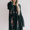 Stealing Your Heart Embroidered Shift Dress In Black Image - 1