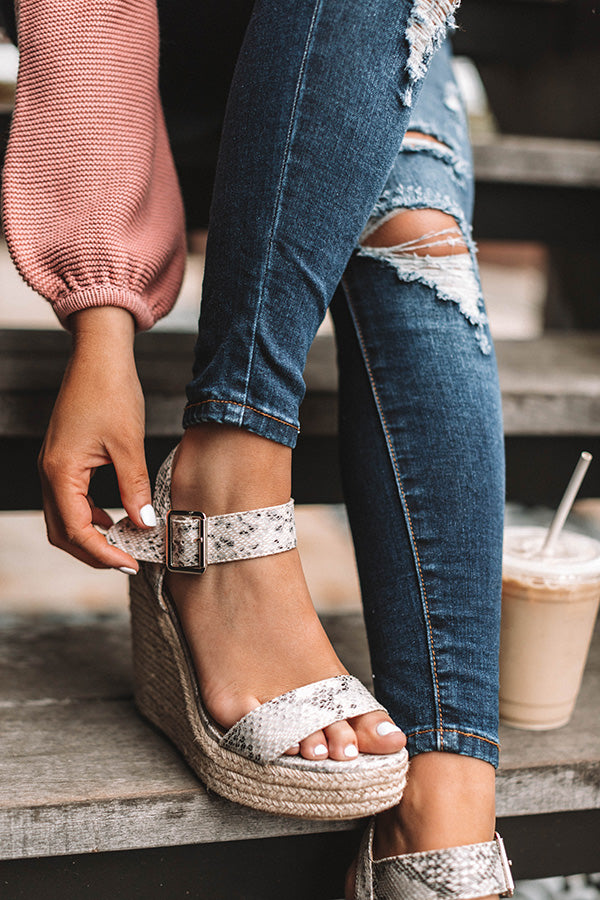 The Kennedy Wedge in Snake Print