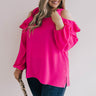 First Class To Paris Shift Top in Hot Pink Curves Image - 1
