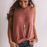 So Much Amore Waffle Knit Top In Rustic Rose Image - 1