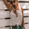 Better On The Coast Stripe Tank In Red Image - 1