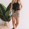 Patio Weather Ribbed Tie Tank In Black Image - 1