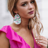 Cocktails And Palm Trees Earrings Image - 1