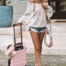 Brunch On Broadway Waffle Knit Top In Iced Latte Image - 1