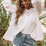 Seriously Crushing Eyelet Top In White Image - 1