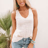 West Coast Dreamin' Knit Tank In Cream Image - 1