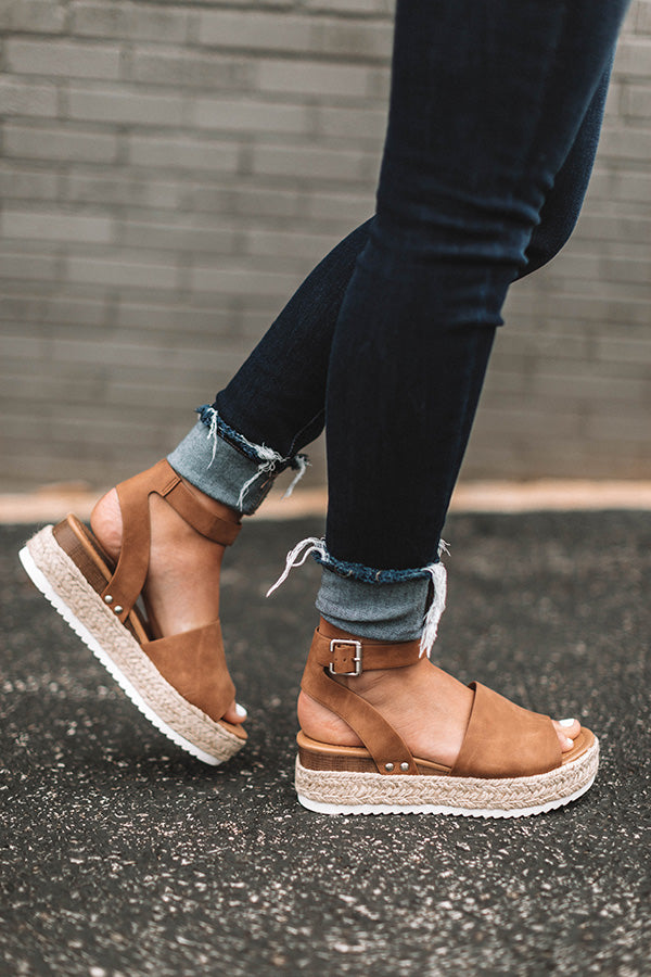 The Brighton Espadrille In Tan Image - 5