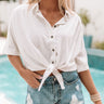 Prettier On Park Ave Tie Top In Ivory Image - 1