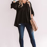 Seriously Crushing Eyelet Top In Black Image - 1