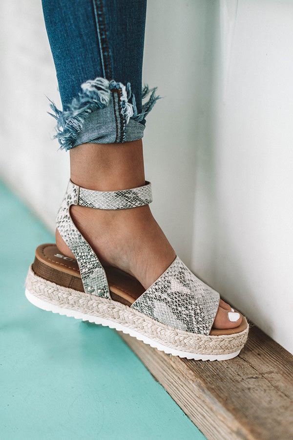 The Brighton Espadrille in Snake Print Image - 4