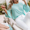 Sips And Swooning Shift Top In Ocean Wave Image - 1