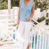 Martinis In Manhattan Shift Top In Sky Blue Image - 1