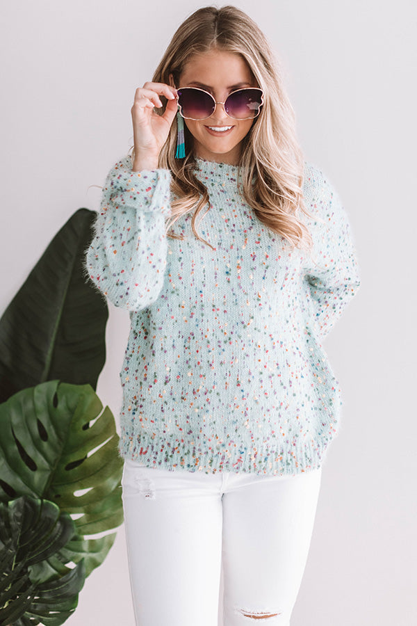 Jetty Punch Knit Sweater In Mint Image - 2