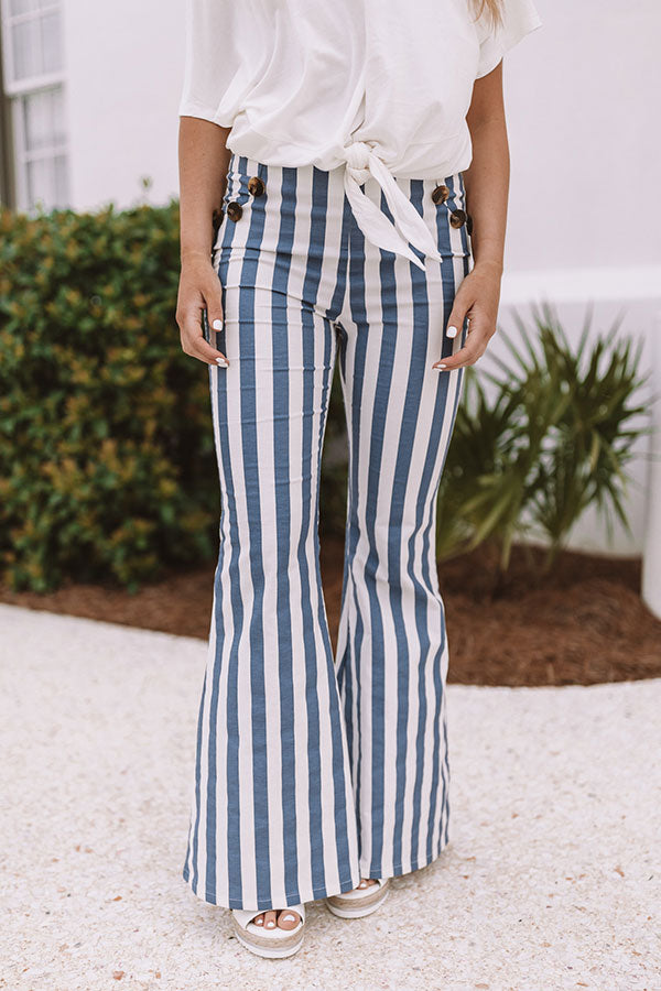 Sipping in Seaside High Waist Flares