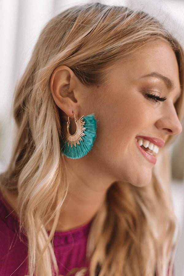 Sunburst Earrings In Turquoise