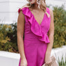 Sweet Like Candy Ruffle Romper In Hot Pink Image - 1