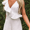 Sweet Like Candy Ruffle Romper In White Image - 1