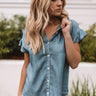 Island Adventure Chambray Top In Medium Wash Image - 1