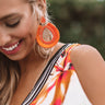 On Cabana Time Earrings In Tangerine Image - 1