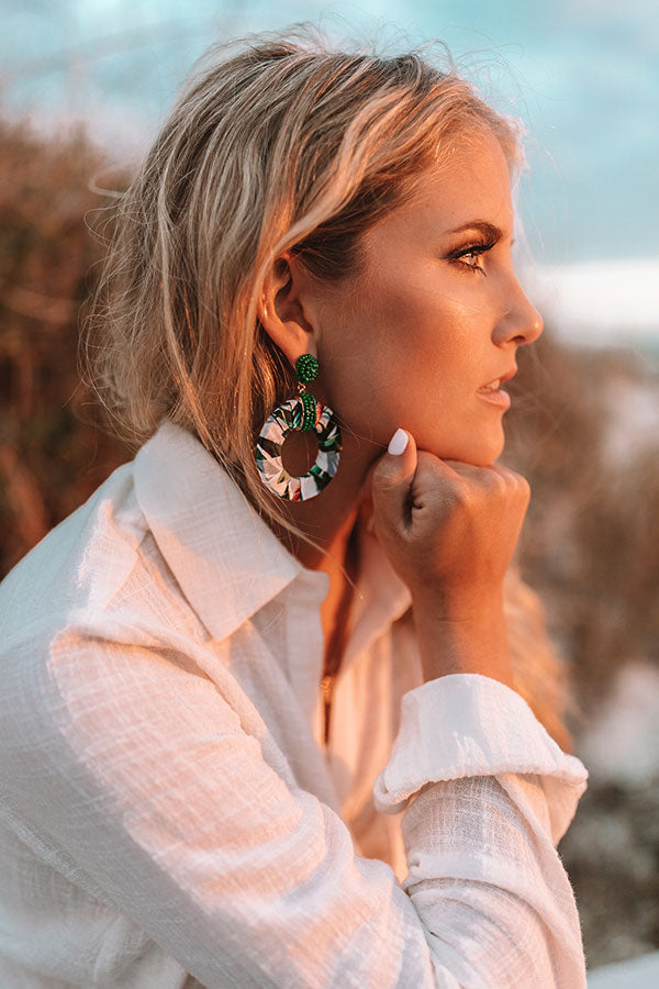 Paradise Point Earrings In Green