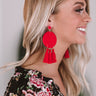Wine and Amore Earrings In Red Image - 1